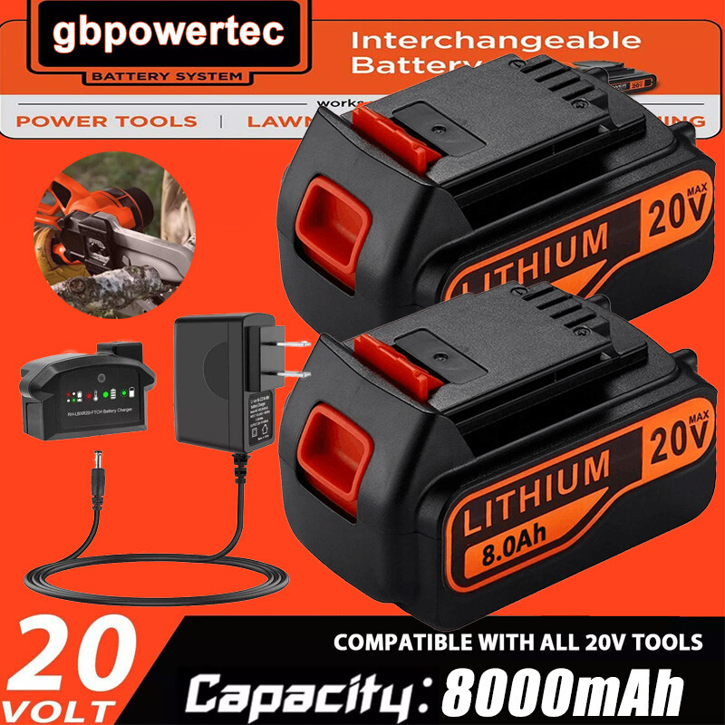 8.0Ah 20V LB2X4020 Battery FOR Black and Decker 20V MAX Lithium LBXR20 LBX20 NEW