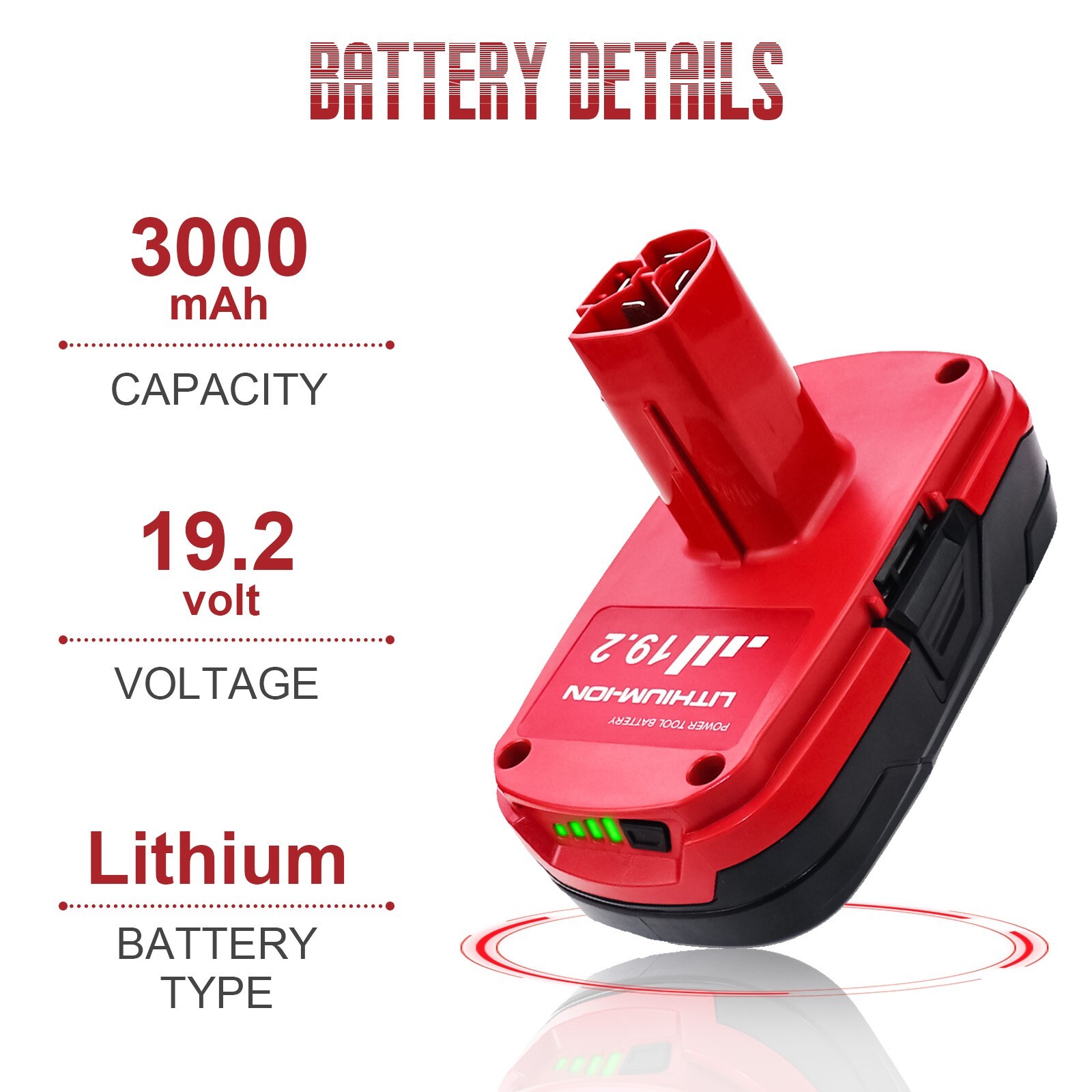 2Pack 19.2V 8.0Ah For Craftsman C3 DieHard Li-Ion XCP Battery or Charger 11375