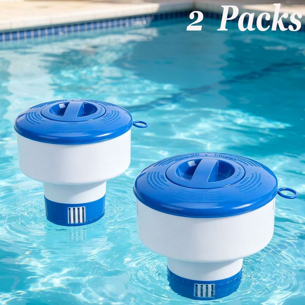 2X Swimming Pool Chlorine Floater for 3 inch Tablets Floating Chlorine Dispenser