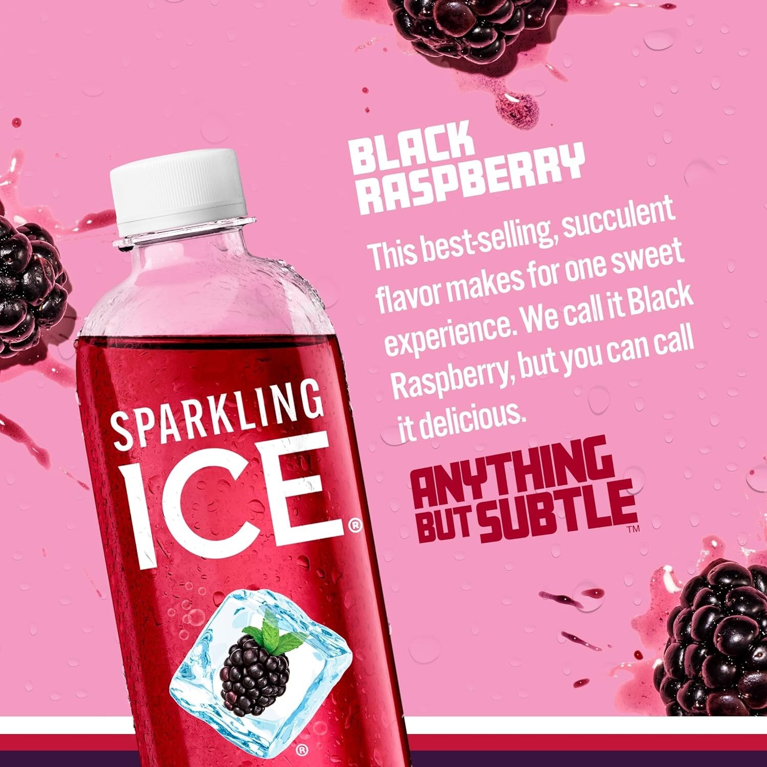 Sparkling ICE Black Raspberry Water Zero Sugar Vitamins Antioxidants 12 Pack