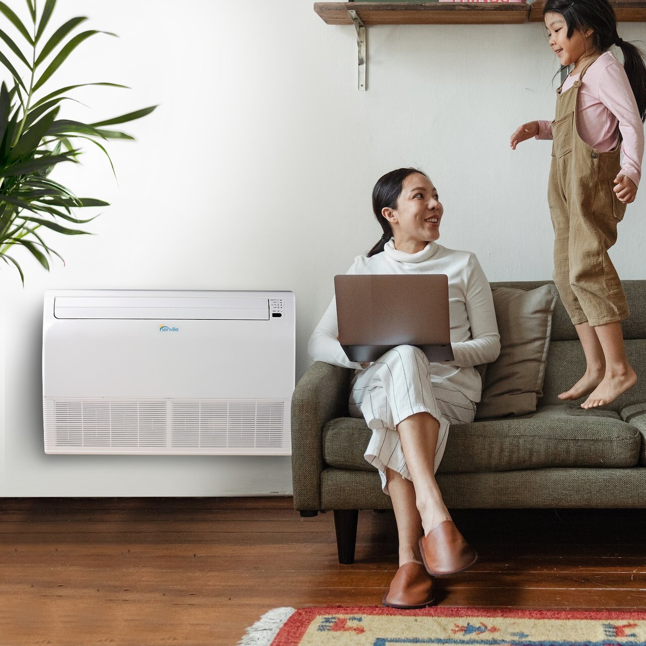 24000 BTU Ceiling/Floor Mounted Ductless Mini Split AC Heat Pump ENERGY STAR