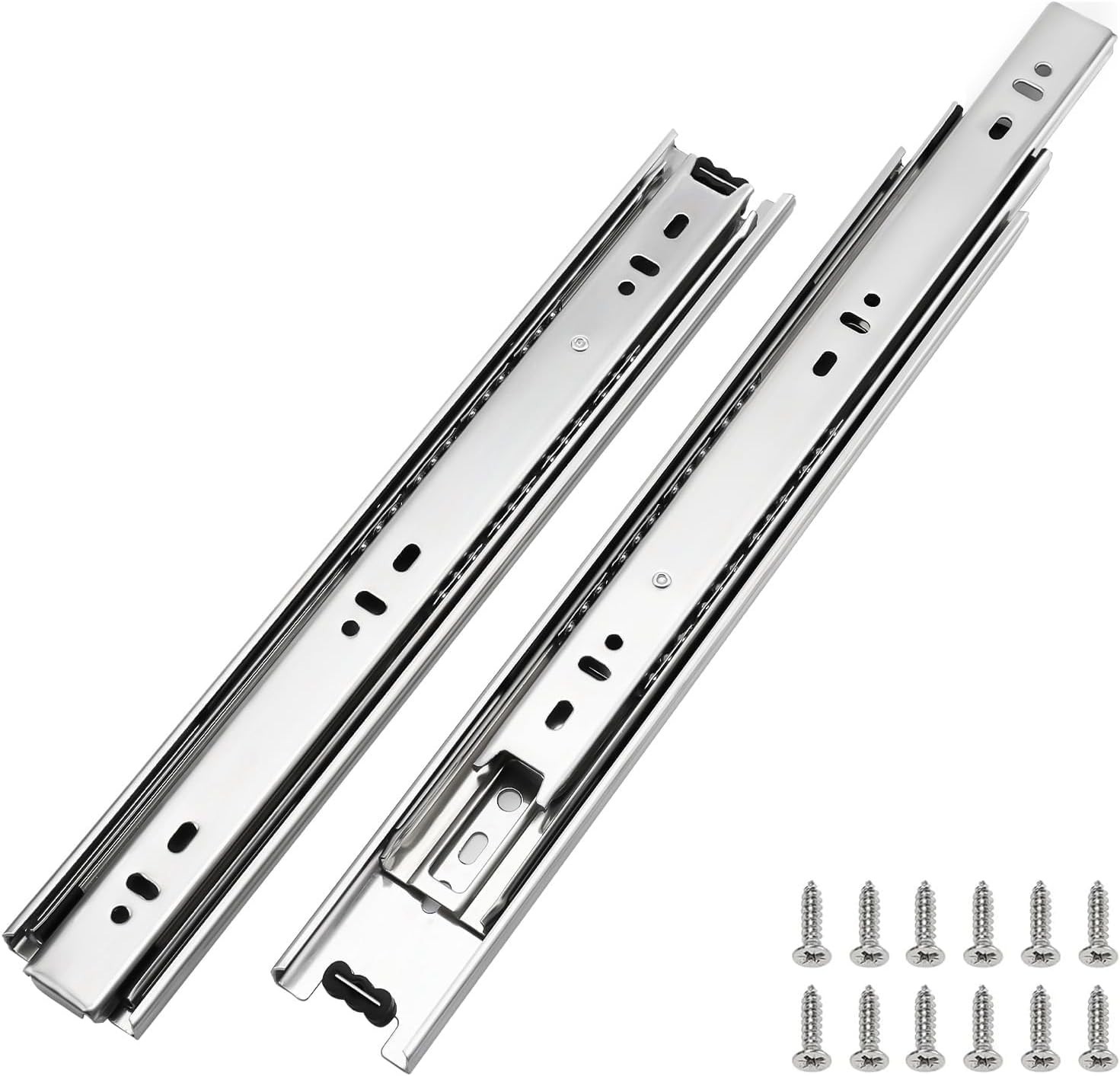 Corrosion-Resistant 12 Inch Drawer Slides – Quick-Release & 100 LB Load Capacity