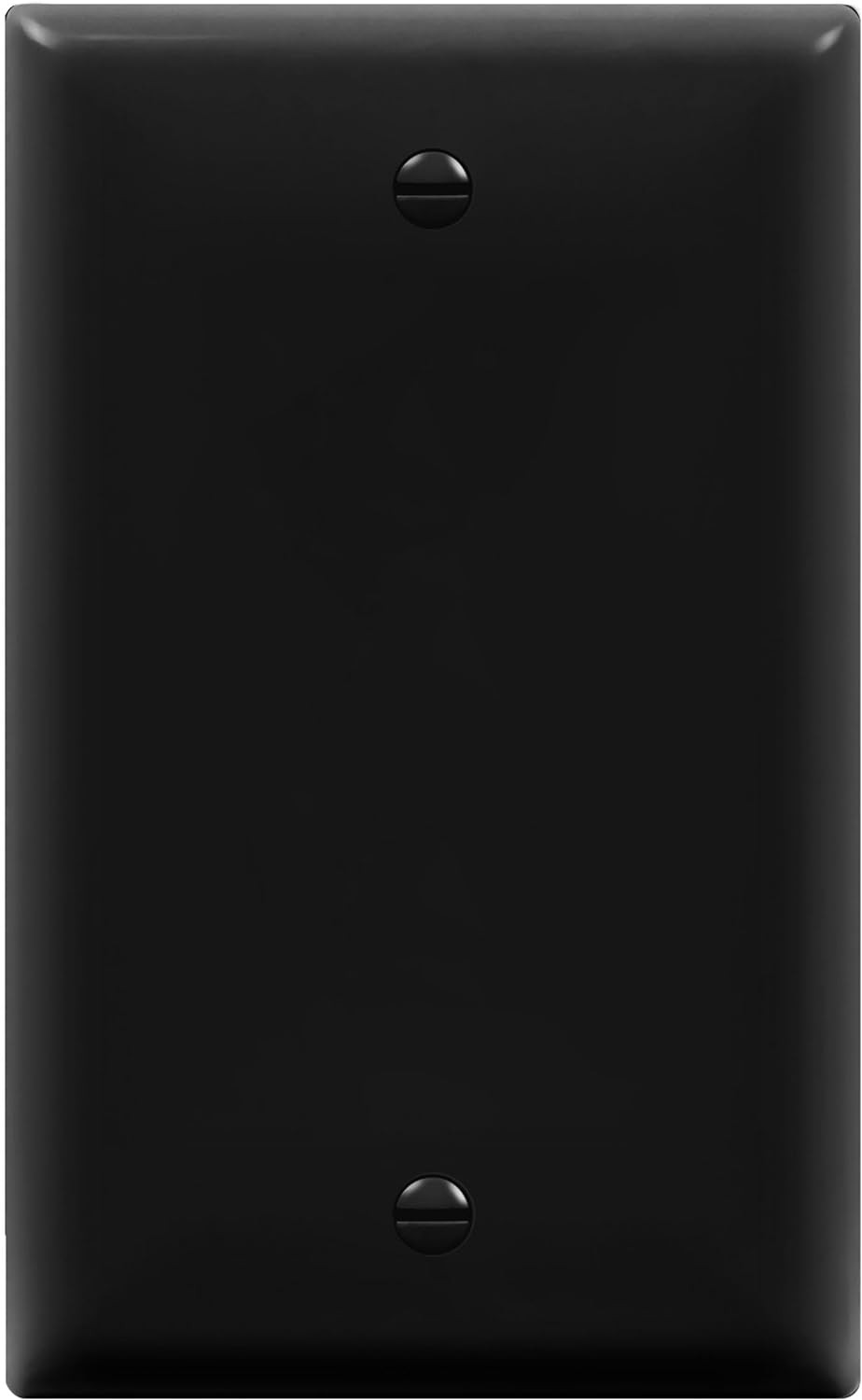 Blank Device Wall Plate, Gloss Finish, Standard Size 1-Gang 4.50″ X 2.76″, Polyc