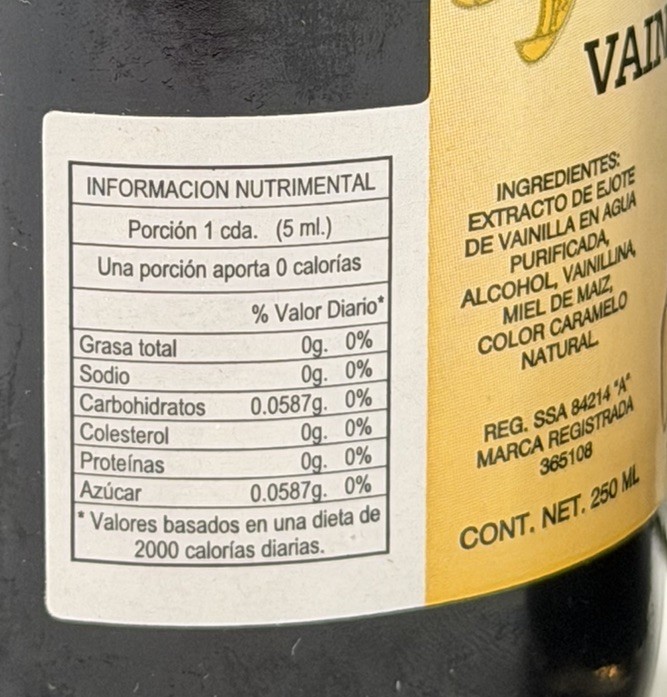 2X La Vencedora Pure Mexican Vanilla Extract Glass 8.45oz/250mL Glass Bottles