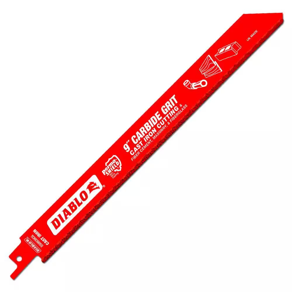 DIABLO 9 in. Carbide Grit Reciprocating Saw Blade for Cast Iron Cutting Free Shi