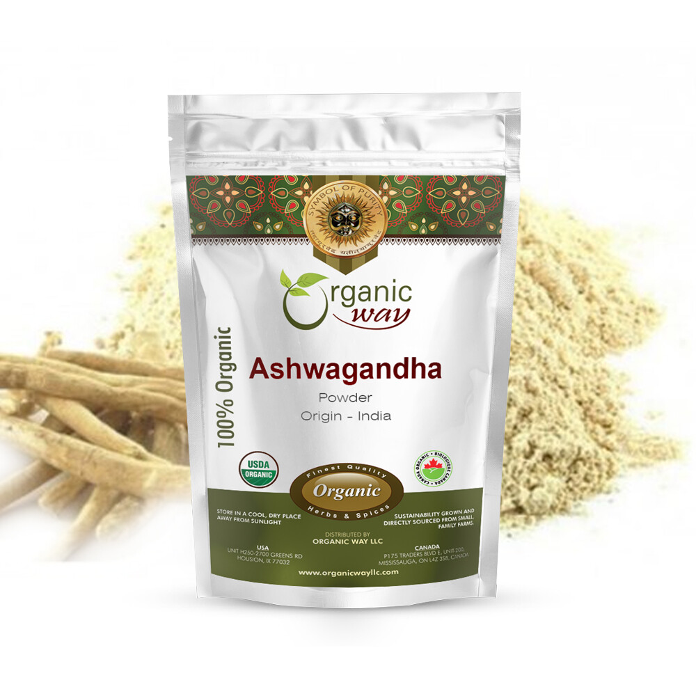Organic Way Ashwagandha Root Powder – Organic, Kosher & USDA Certified