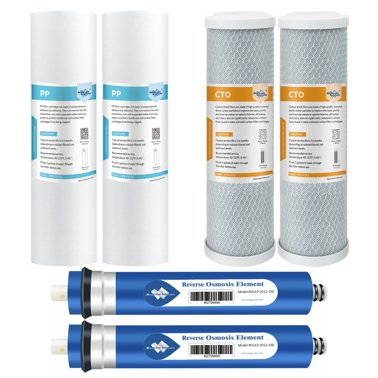 1-Year Combo Pack Reverse Osmosis RO Water Filter for Hydro-Logic Stealth-RO300