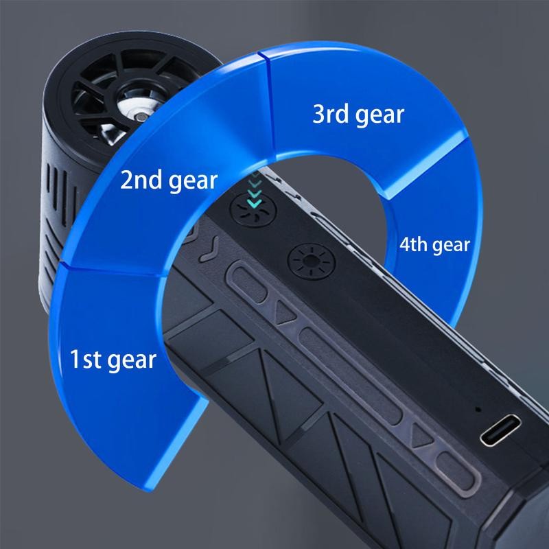 Mini Air Duster Jet Dry Blower Turbo Fan 130000RPM Cordless Electric Fan LED