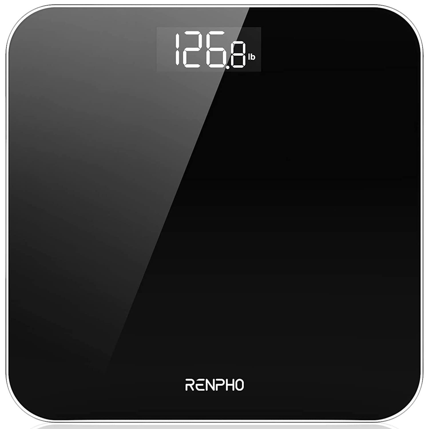 RENPHO Bathroom Scale for Body Weight, Highly Accurate & 10.2″, Black
