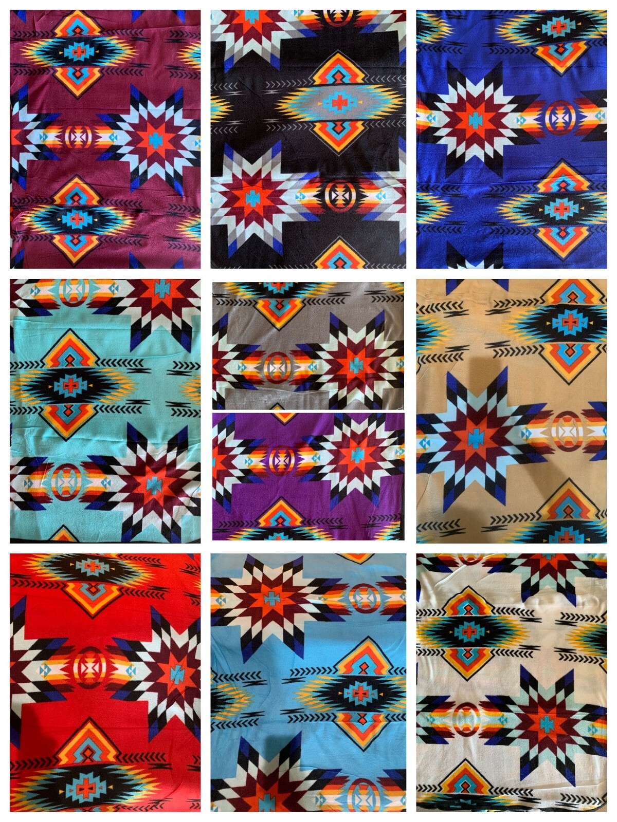 wholesale western fleece blanket native design