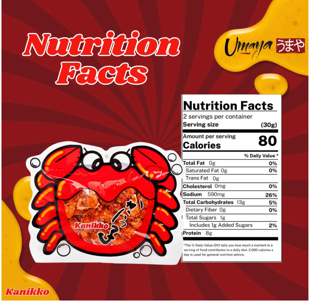 Japanese Mini Crabs Snack, Sweet & Savory – 2.3 oz, Pack of Two – Free Shipping
