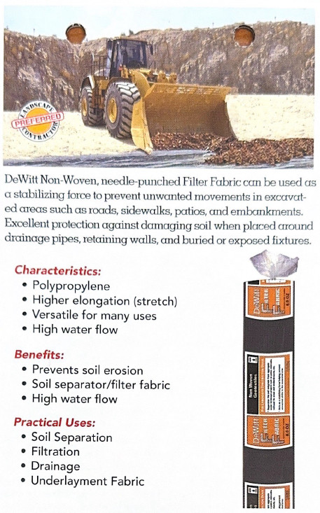 DeWitt Filter Fabric (multiple weights and sizes)