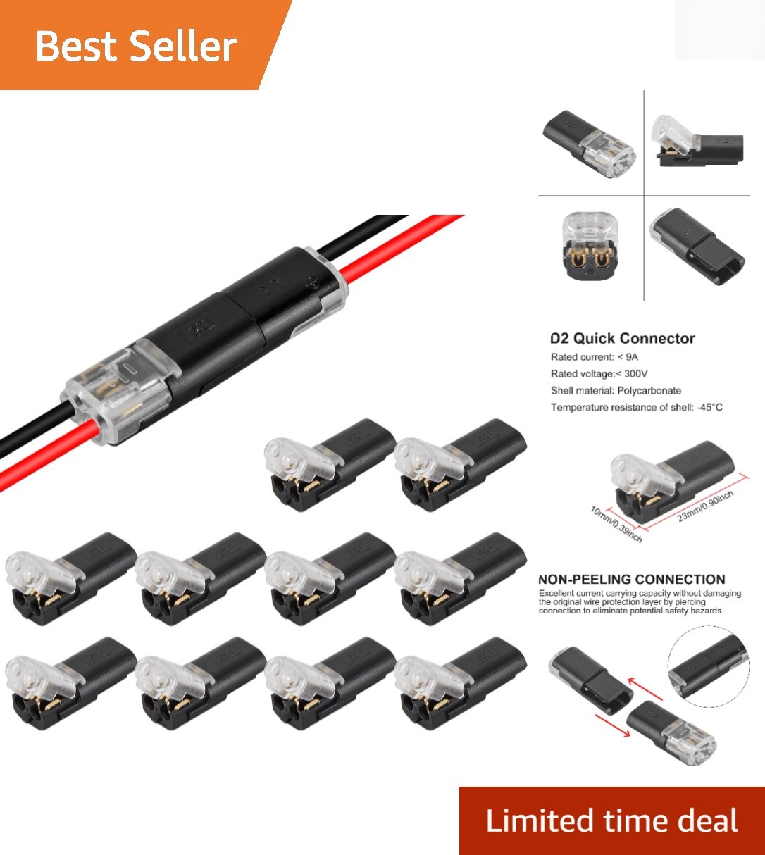 Reusable 2 Pin Low Voltage Wire Connectors – Fast and Safe Wiring Solution
