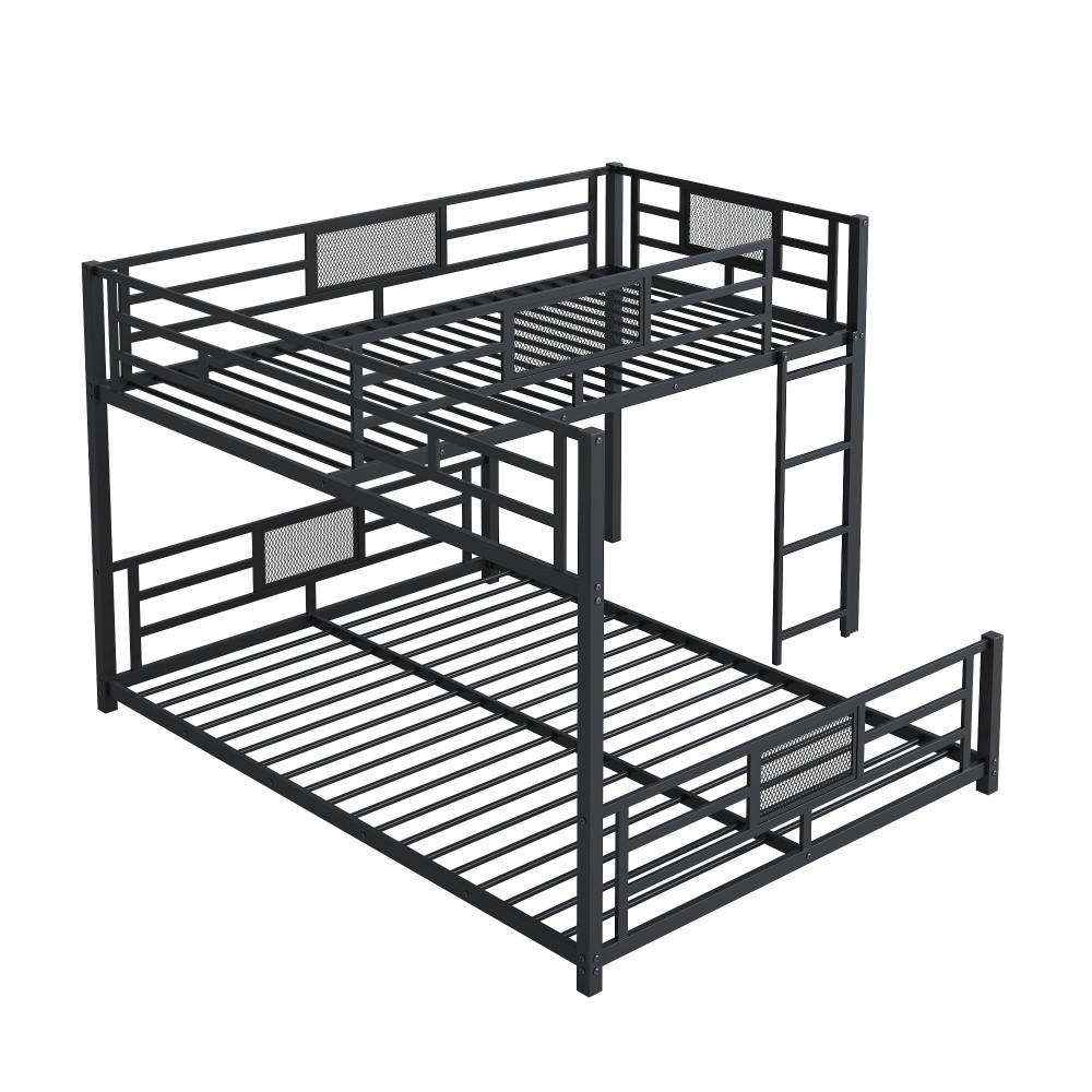 L Shaped Metal Twin over Full Size Bunk Bed