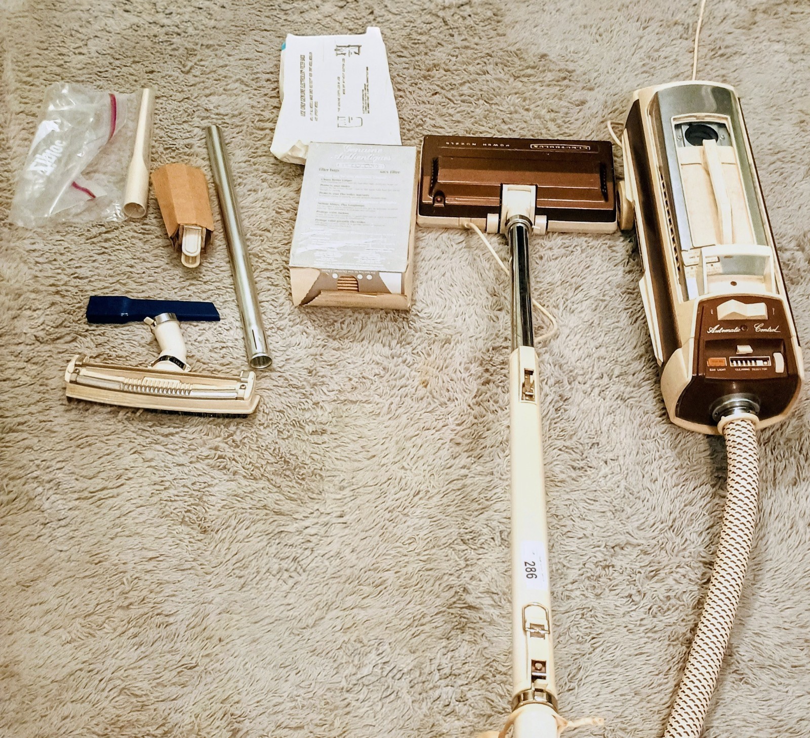 VTG Electrolux Olympia 1401-B Vacuum Cleaner Power Nozzle Attachments Works Bags