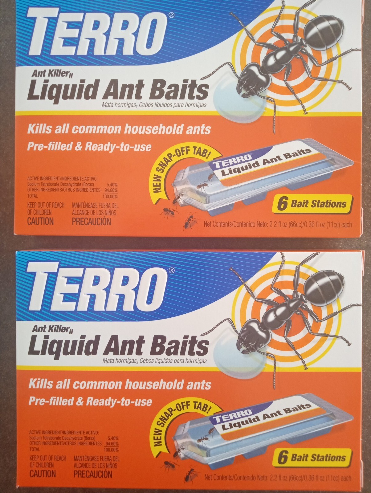 TERRO Liquid Ant Killer Bait Outdoor Indoor Tray Traps Ready To Use T300 6-Baits