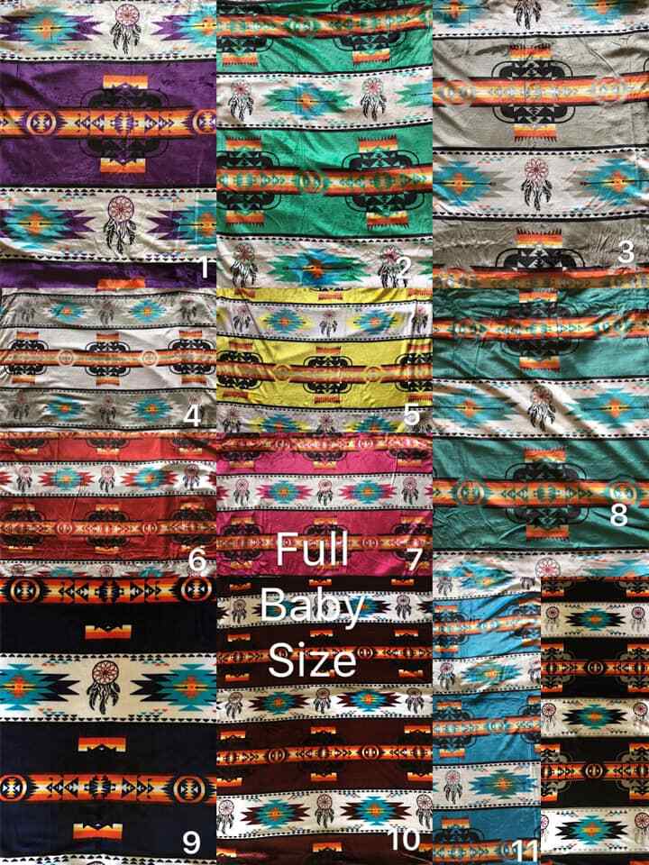 Native American Design Super Soft Plush Reversible Blanket
