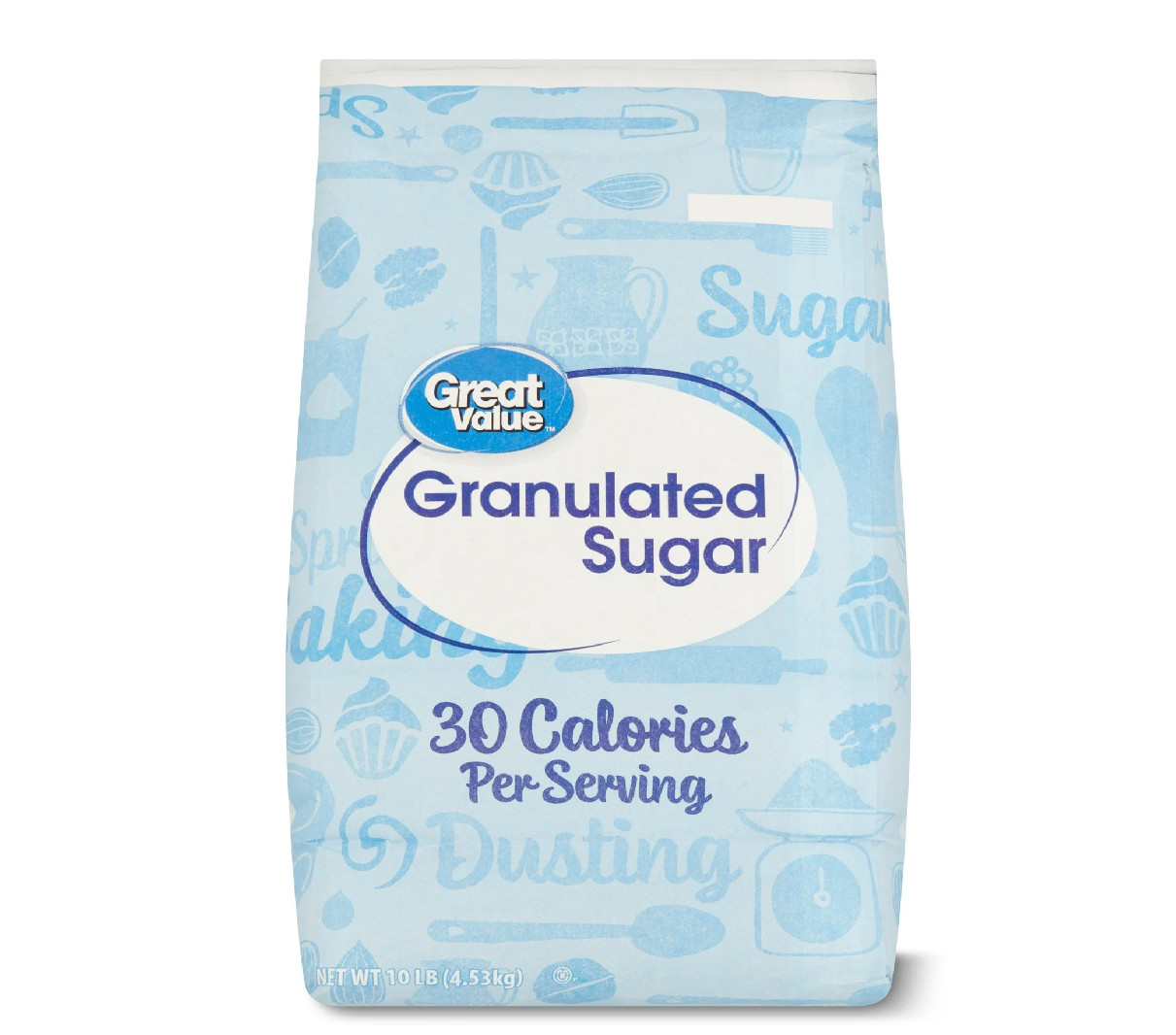 Great Value Pure Granulated Sugar, 10lb free & fast delivery New