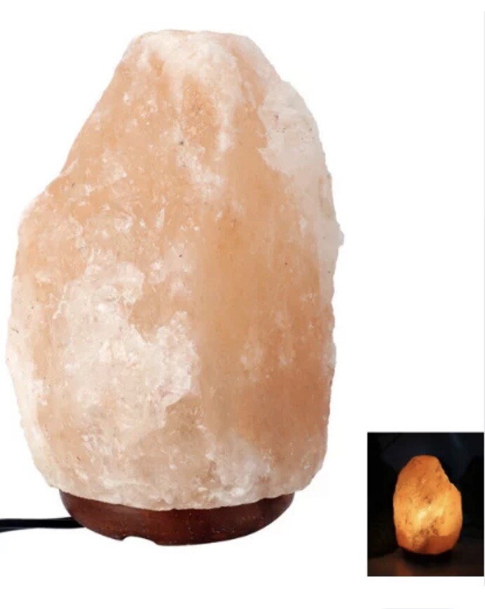 Himalayan Pink Crystal Salt Lamp – 8.3lbs – Desk, Office, Night Stand. 8.5” Tall