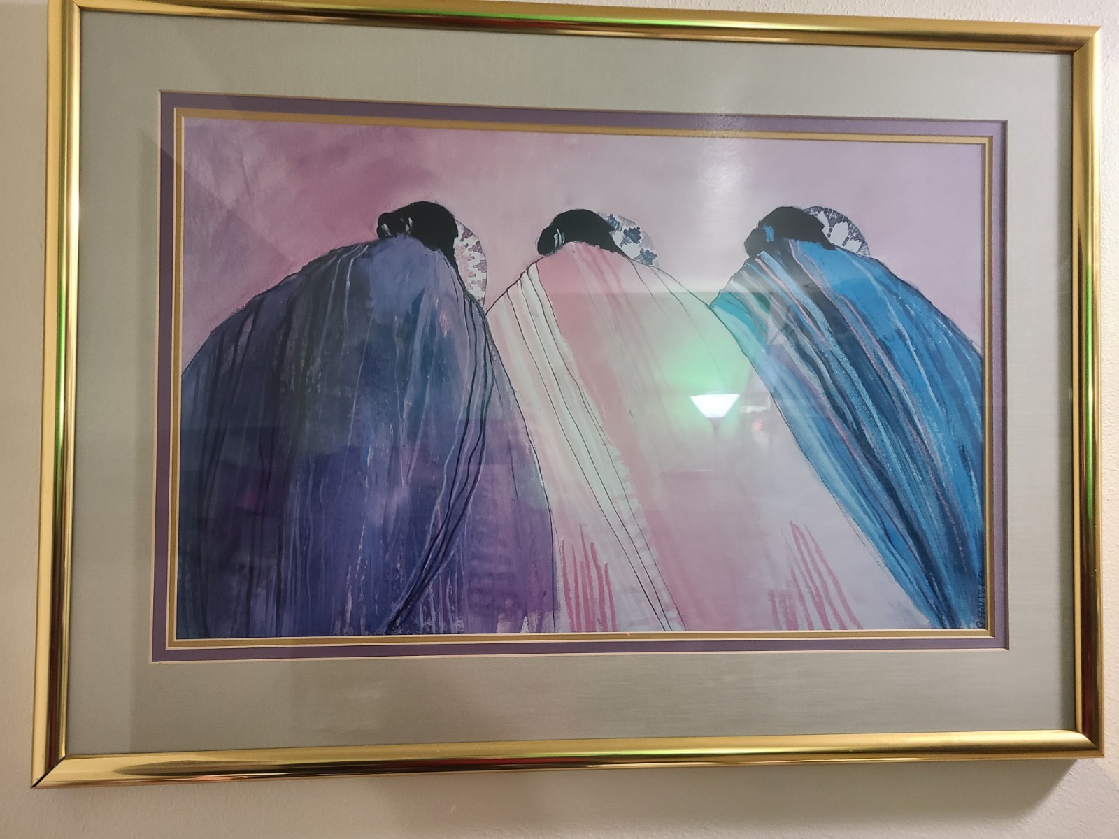 Dolona Roberts “Spirit Blanket” Native American Heavy Double Matted Framed Print