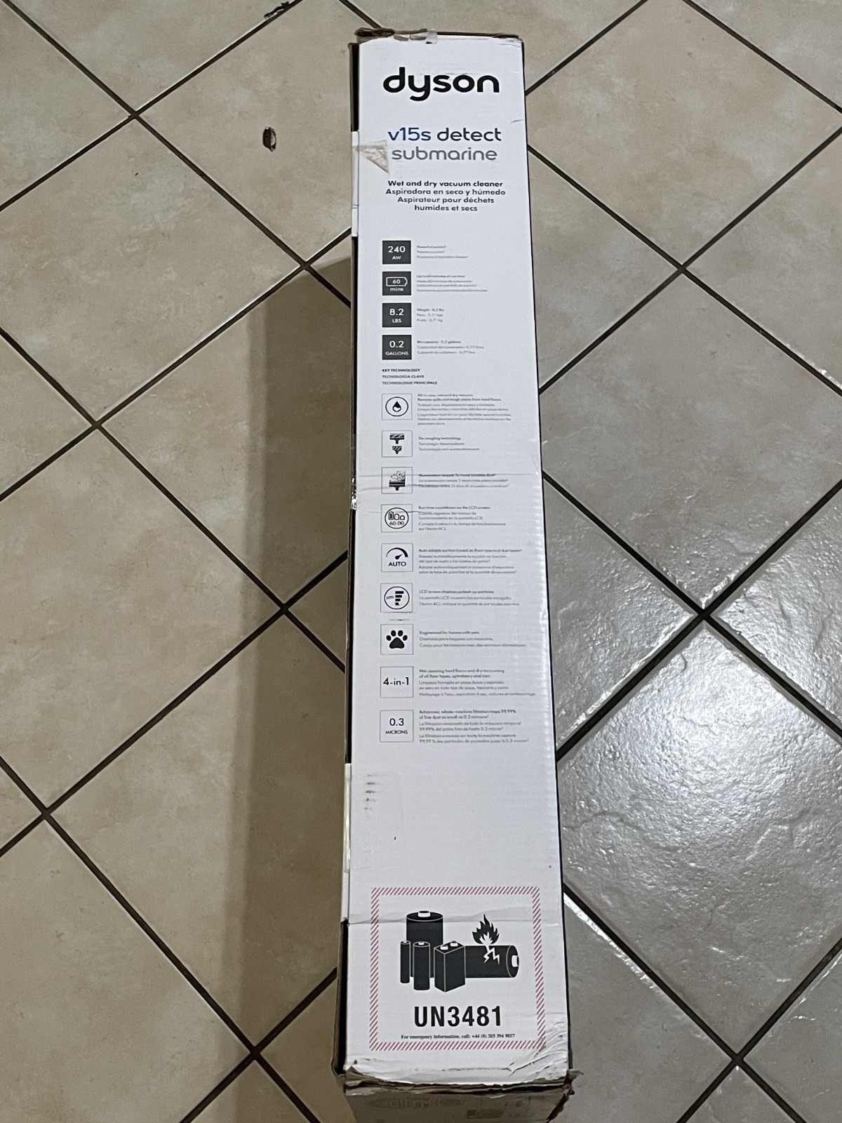 Dyson V15s Detect Submarine Wet And Dry Stick Battery Vacuum Cleaner 473814-01