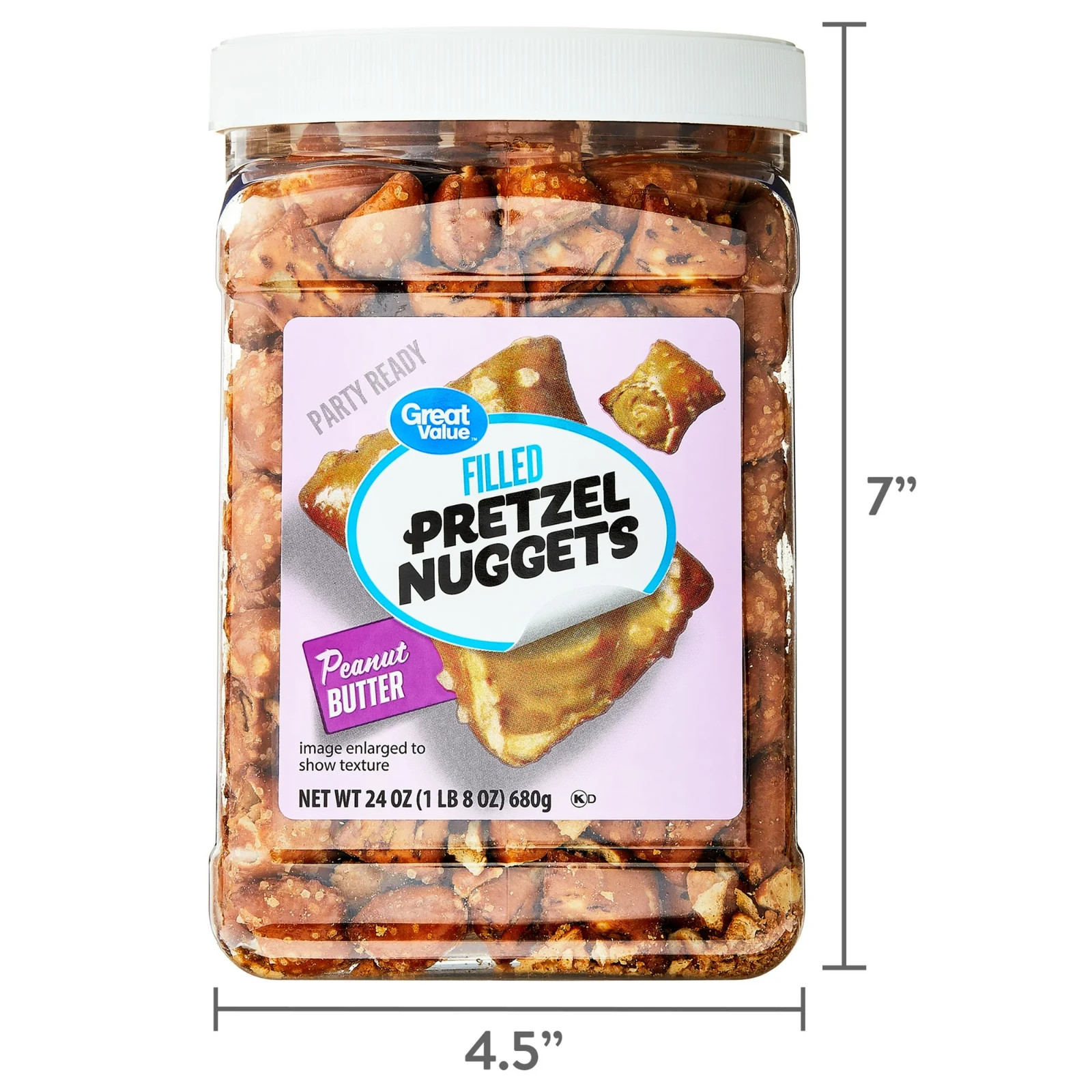 Great Value Peanut Butter Filled Pretzels 24oz – Crunchy, Resealable Snack