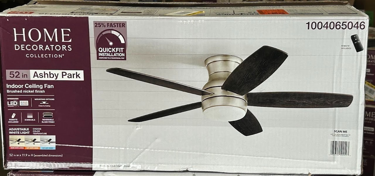 1 Replacement Blade Home Decorators Collection Ashby Park 52 in Brushed Nickel