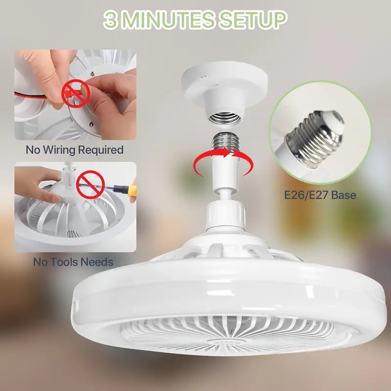 Dimmable Ceiling Fan with Lights and Remote Socket Fan light with Dimmable Led