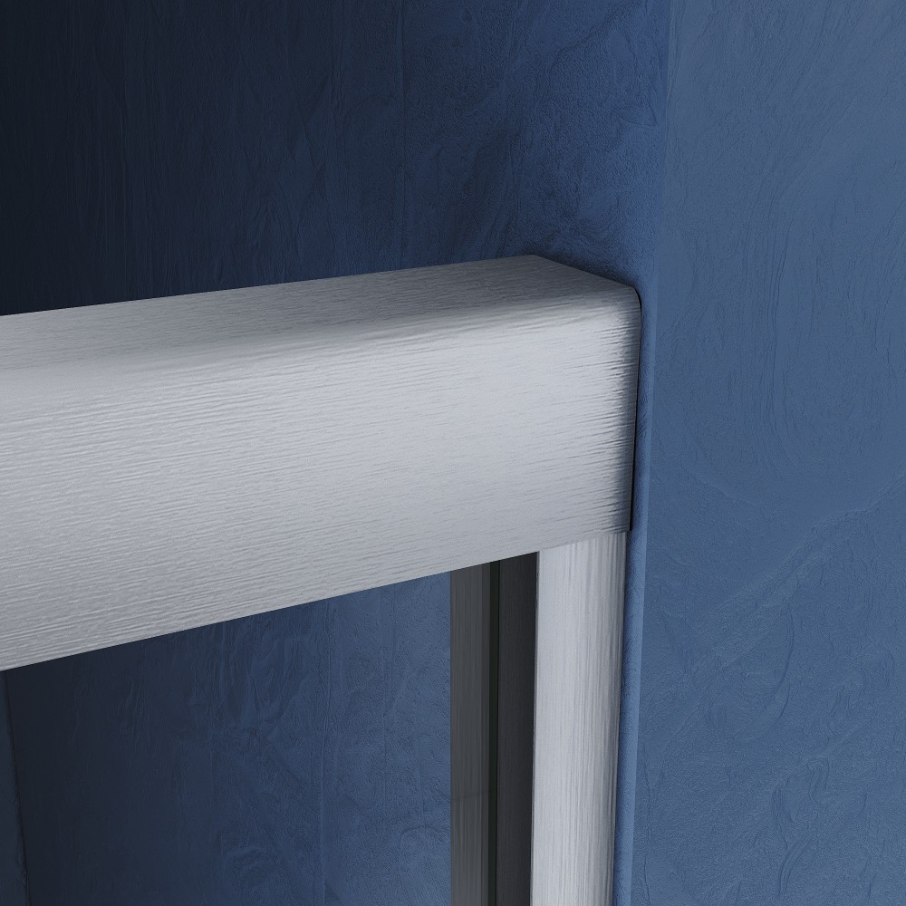 Semi Frameless Shower Door W 10mm Tempered Glass 304 Stainless Steel Handles