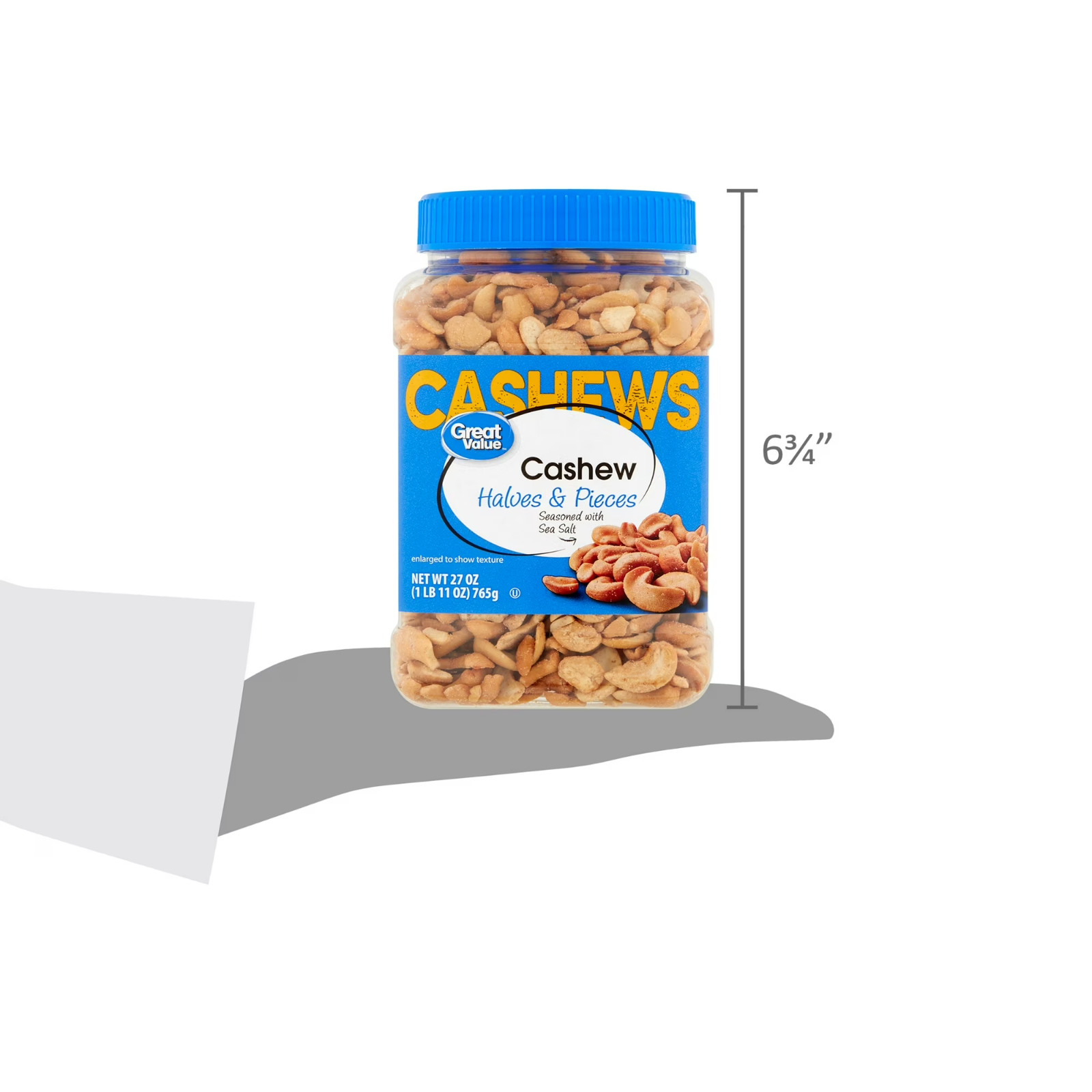 Great Value Cashew Halves & Pieces, 27 oz (PACK OF 2)