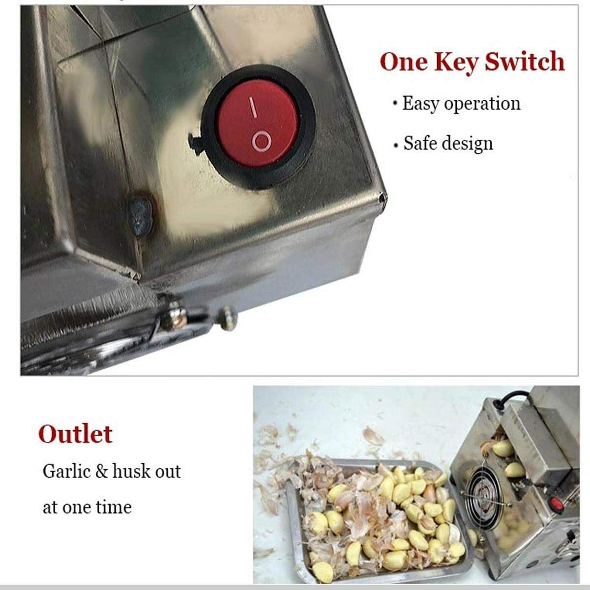 110V Electric Garlic Peeling Machine Household / Commercial Garlic Peeler 20KG/H