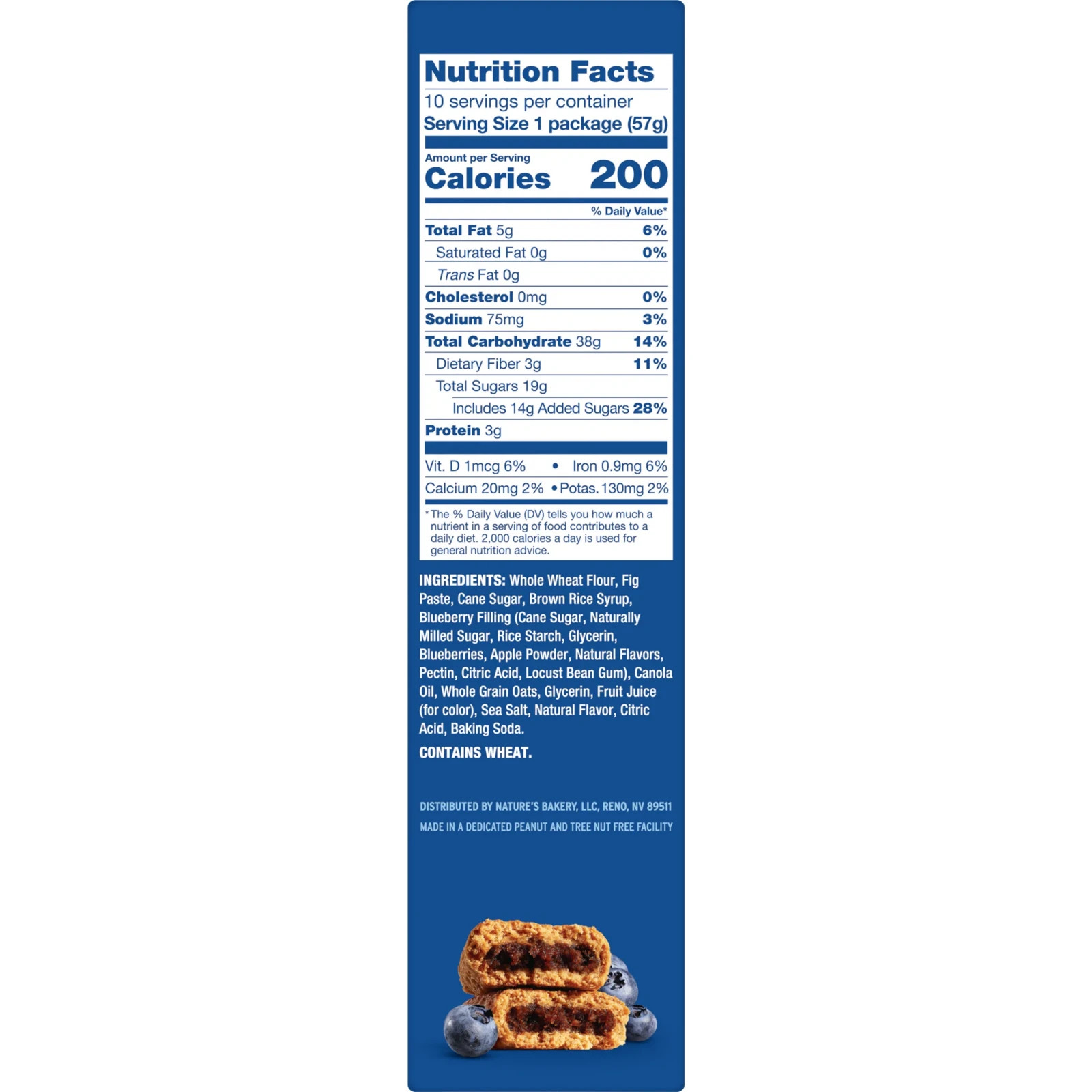 Nature’s Bakery, Blueberry Fig Bars, 10 Twin Packs, 2 oz Each