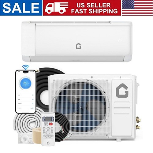 12000BTU Split Air Conditioner Ductless Inverter System Heat Pump w/Wifi 220V