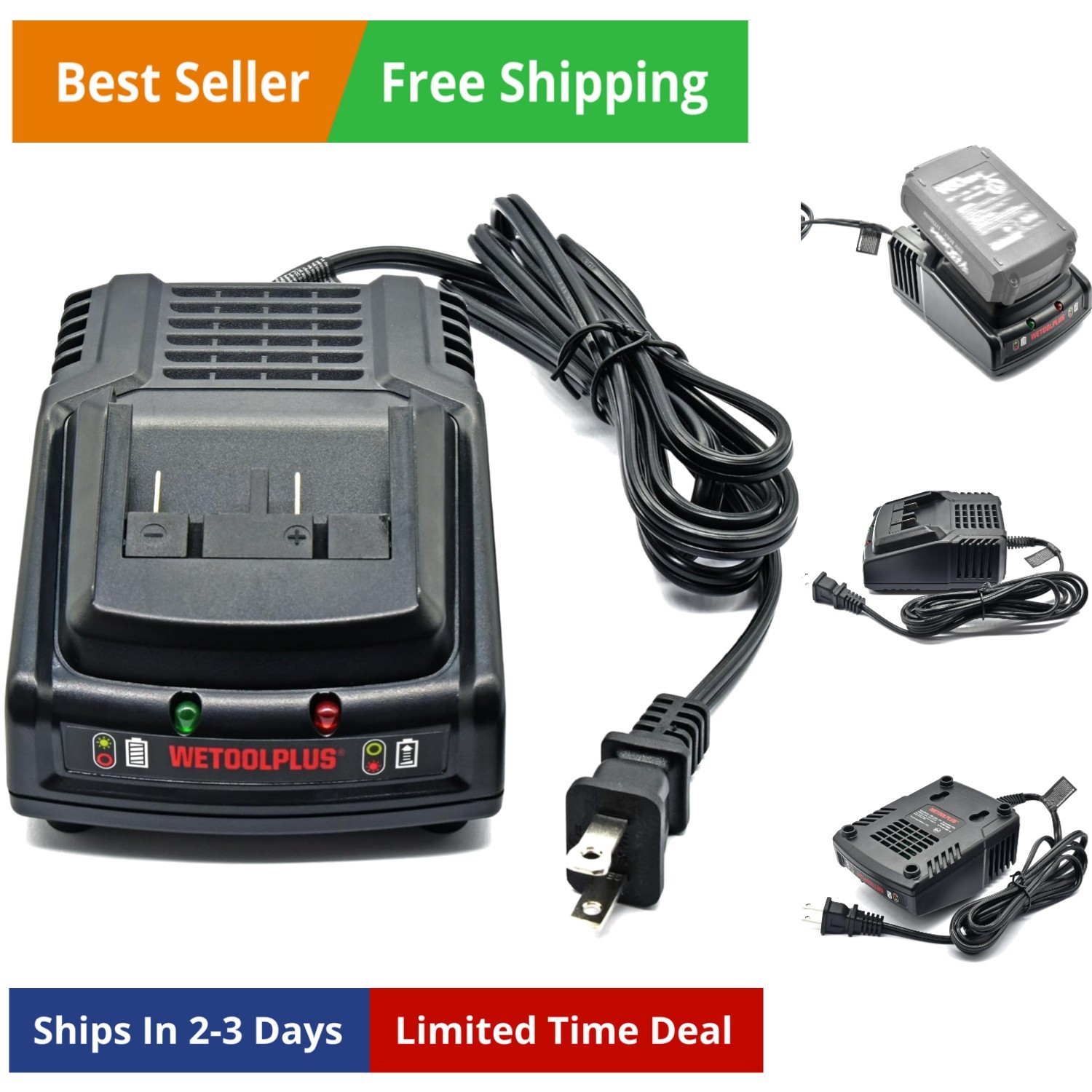 20V 3A Fast Charger for Hyper Tough Battery 20v Compatible with HyperTough Ba…