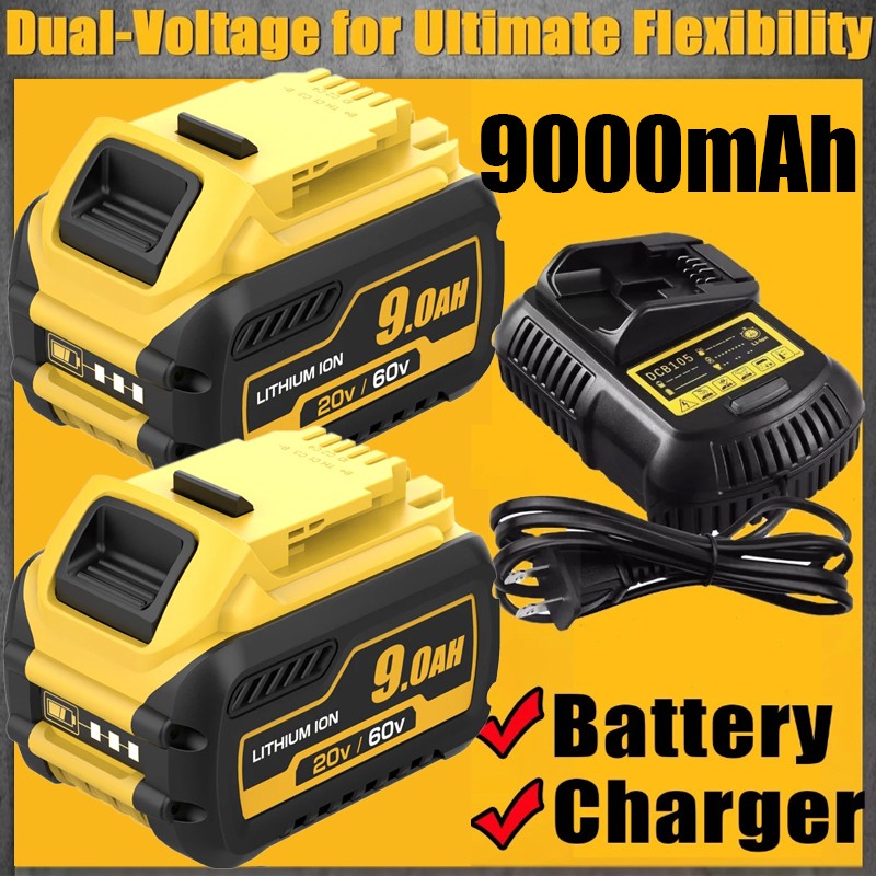 12Ah 9Ah DCB609 DCB609-2 For DEWALT DCB612 20V/60V MAX FLEXVOLT Li-Ion Battery