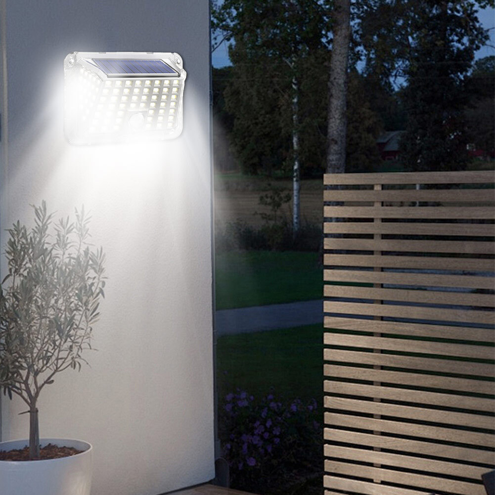 90 LED Solar Wall Lights PIR Motion Sensor Outdoor Garden Security Lamp Lighting