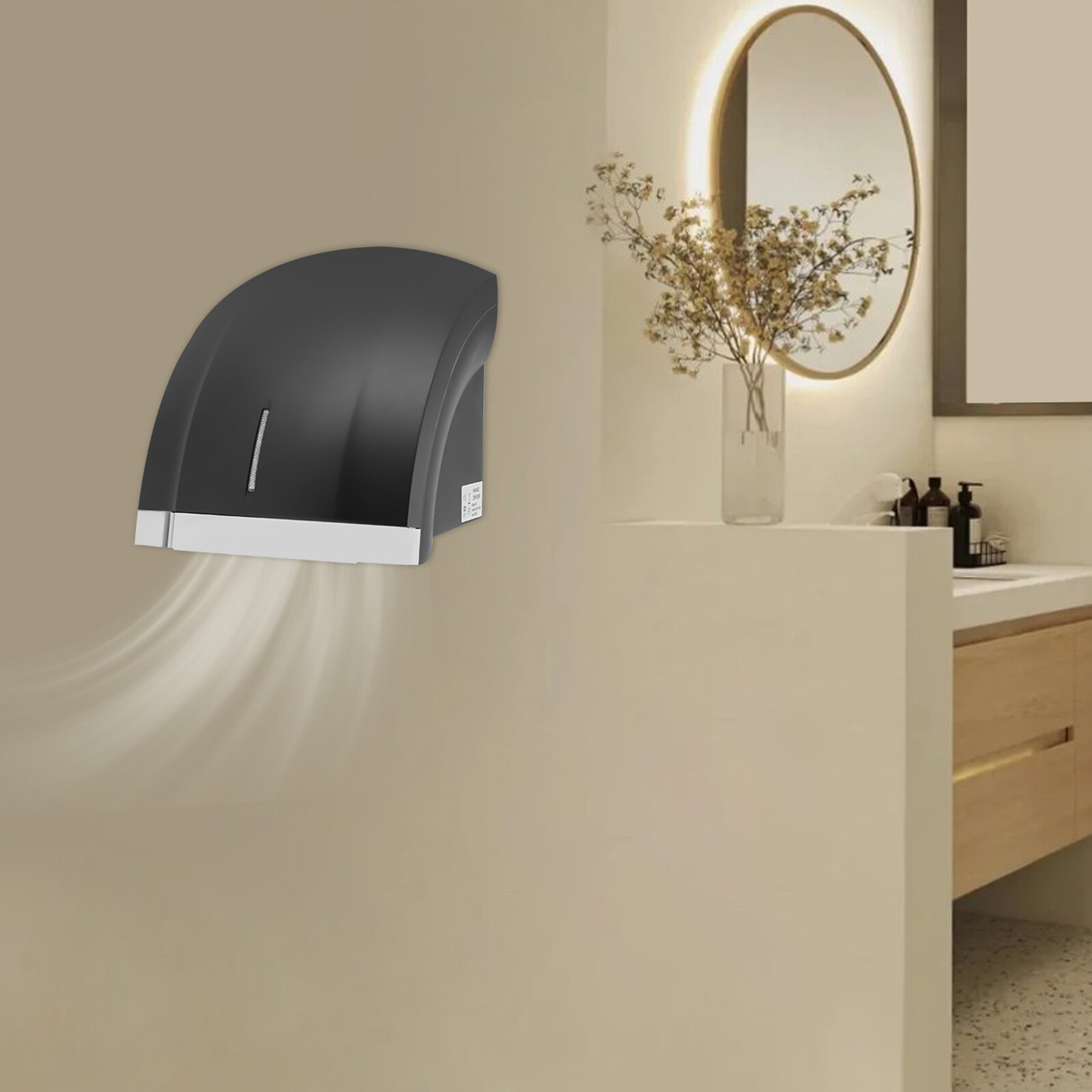 1800W Commercial Automatic Hand Dryer High Speed Hot Air Hand Blower Household
