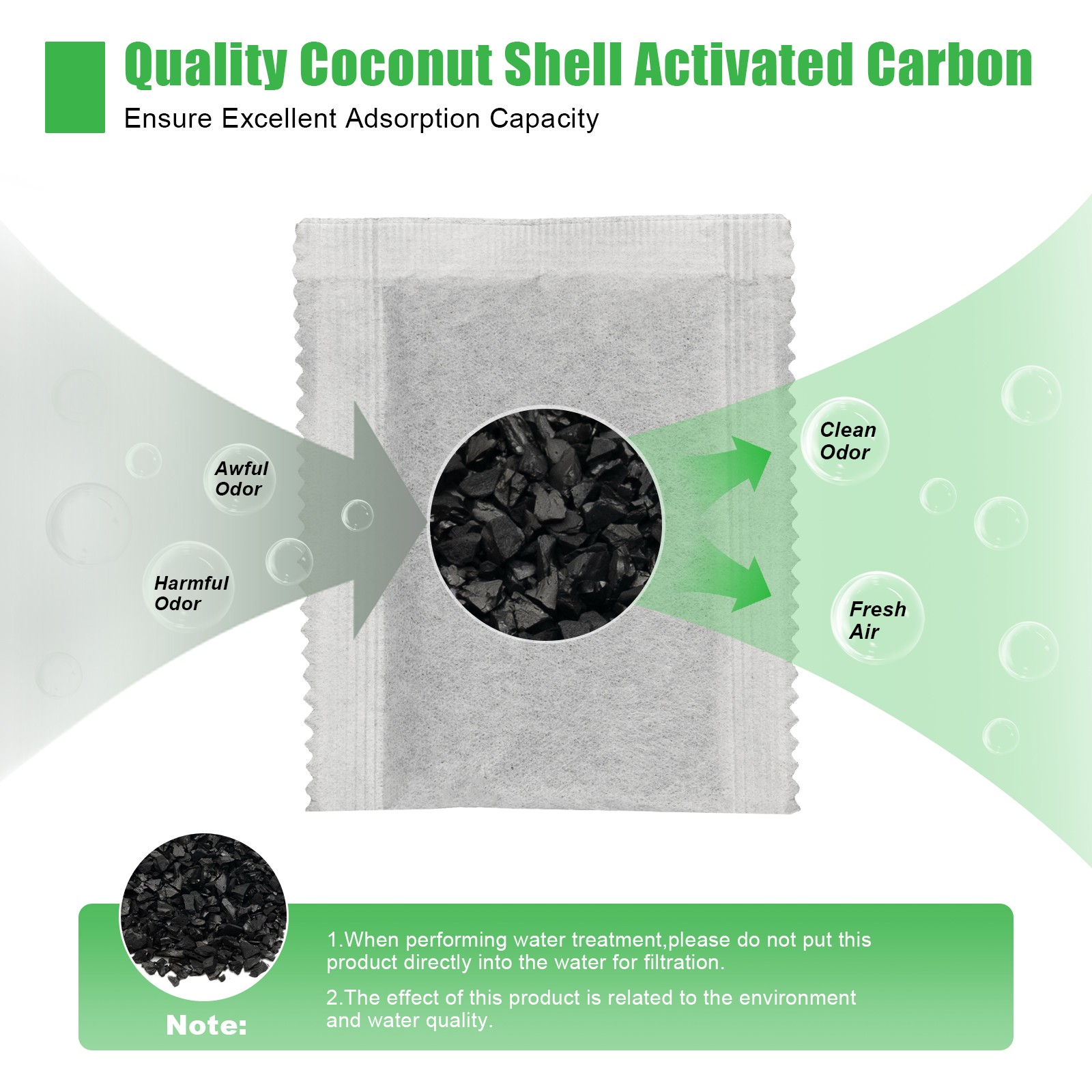 20 Pack Home Activated Charcoal Carbon Filter Bags For Water Distiller Purifier