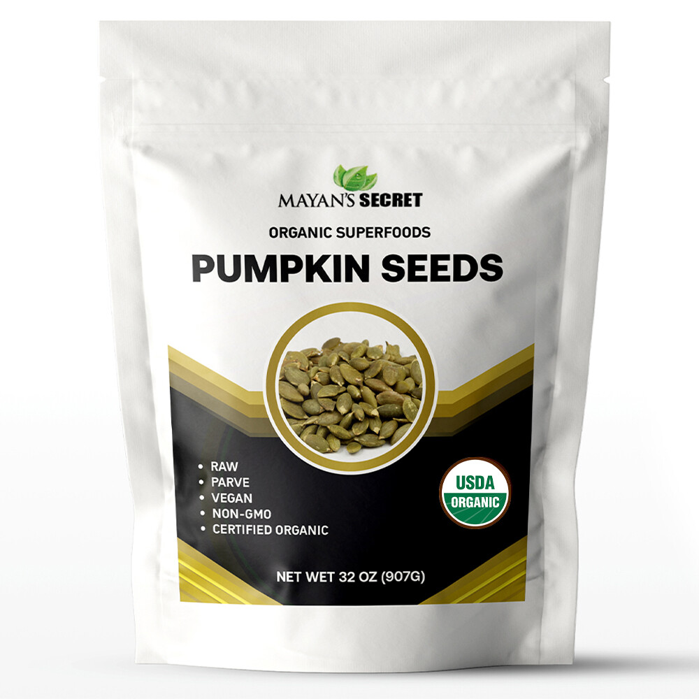 Mayan’s Secret – Raw Pumpkin Seeds Organic 2lb, Parve, Vegan, Non GMO