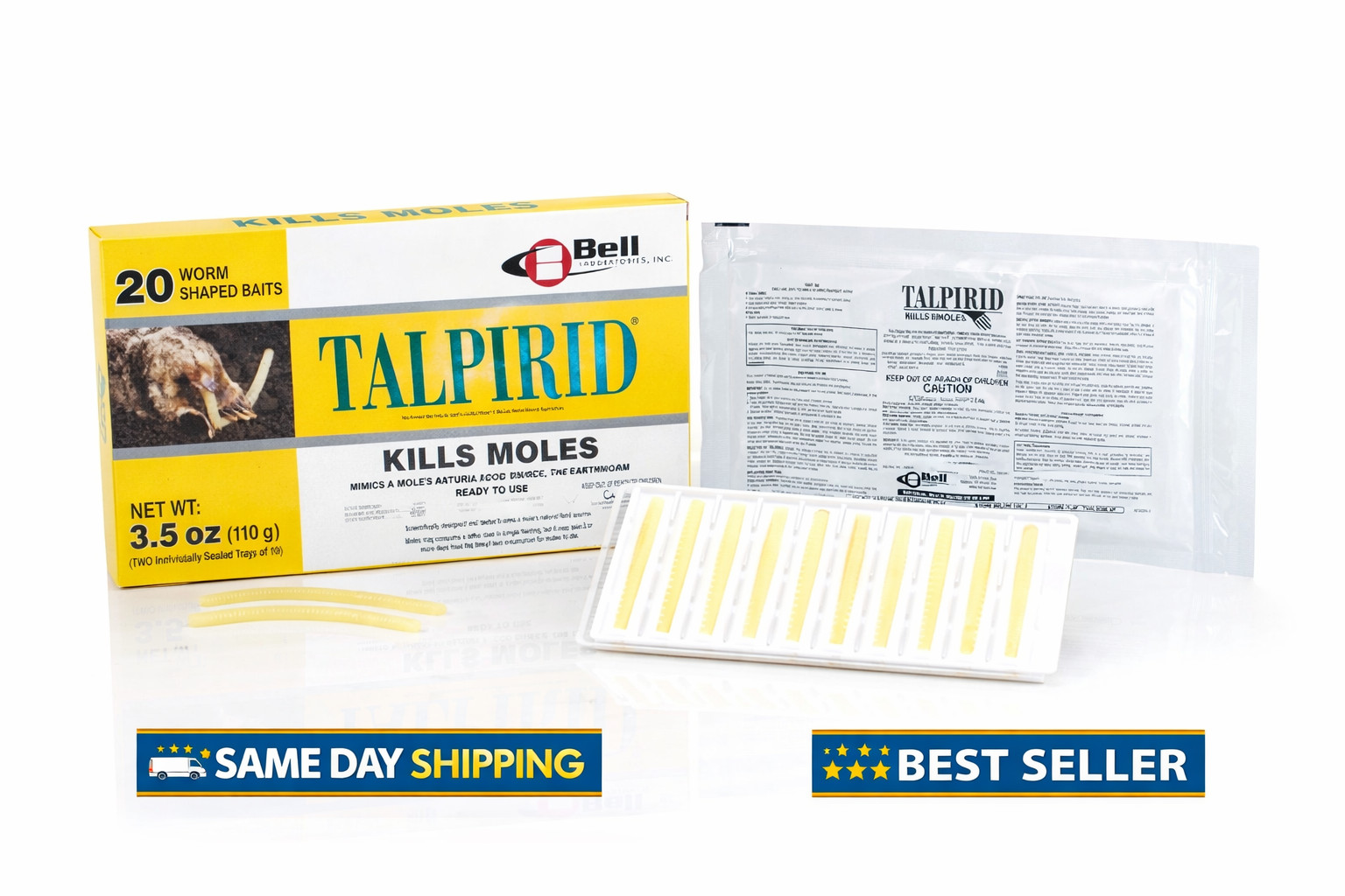 Bell Labs TALPIRID 7150 Bait Worms – 20 Count