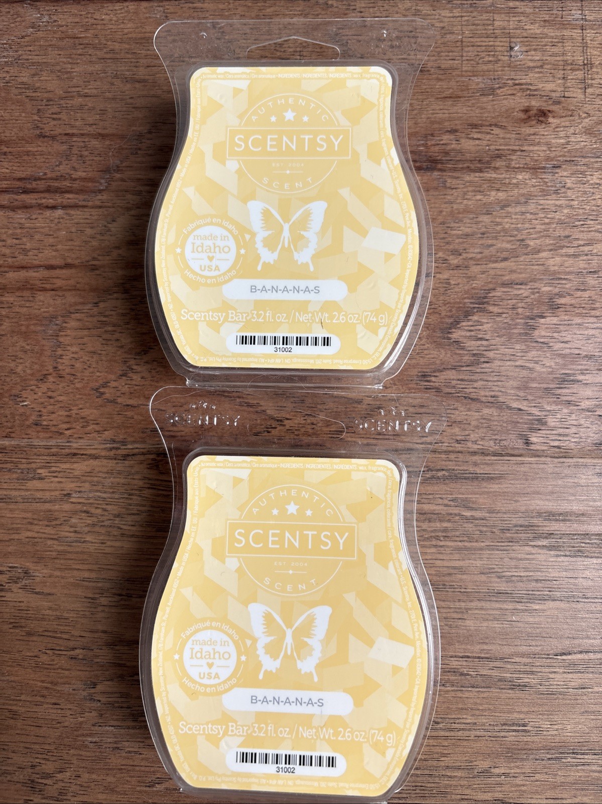 Scentsy B-A-N-A-N-A-S Wax Bar Lot of 2 NEW NLA
