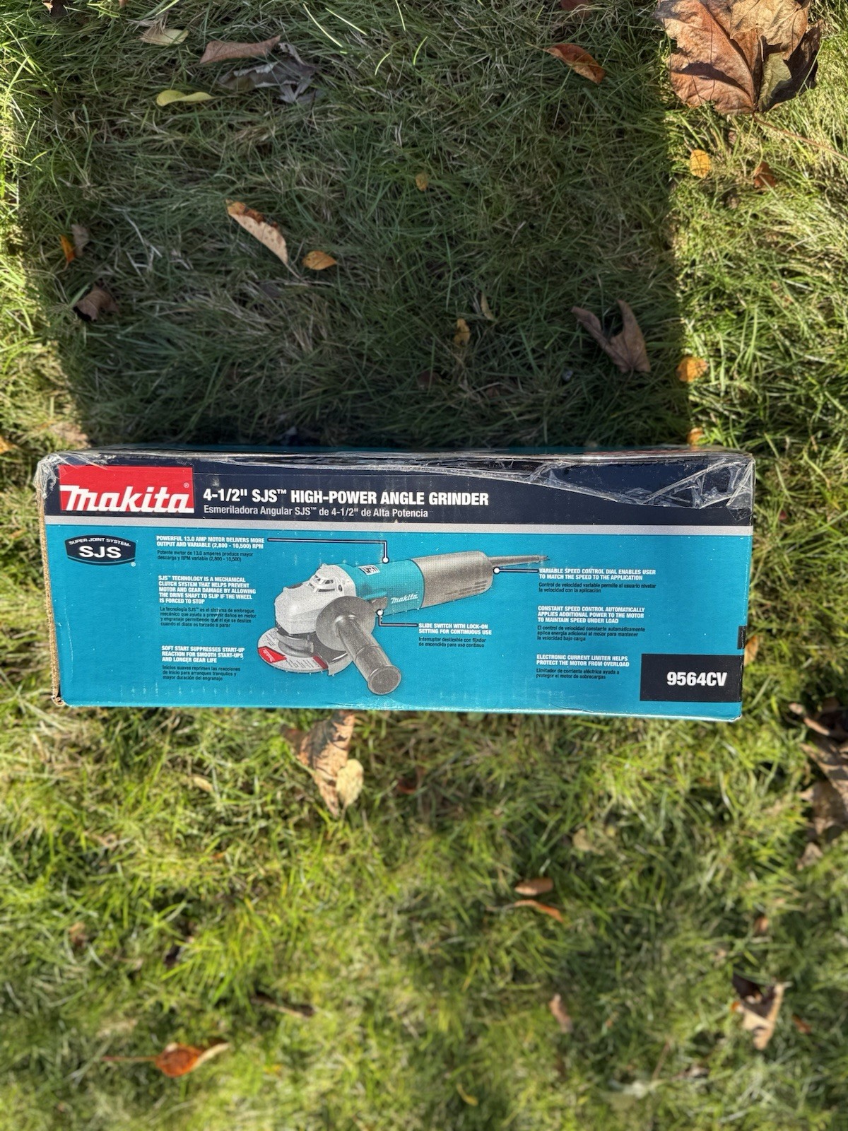 Makita 9564CV 4-1/2in Angle Grinder 13 Amp Variable Speed SJS Corded NEW