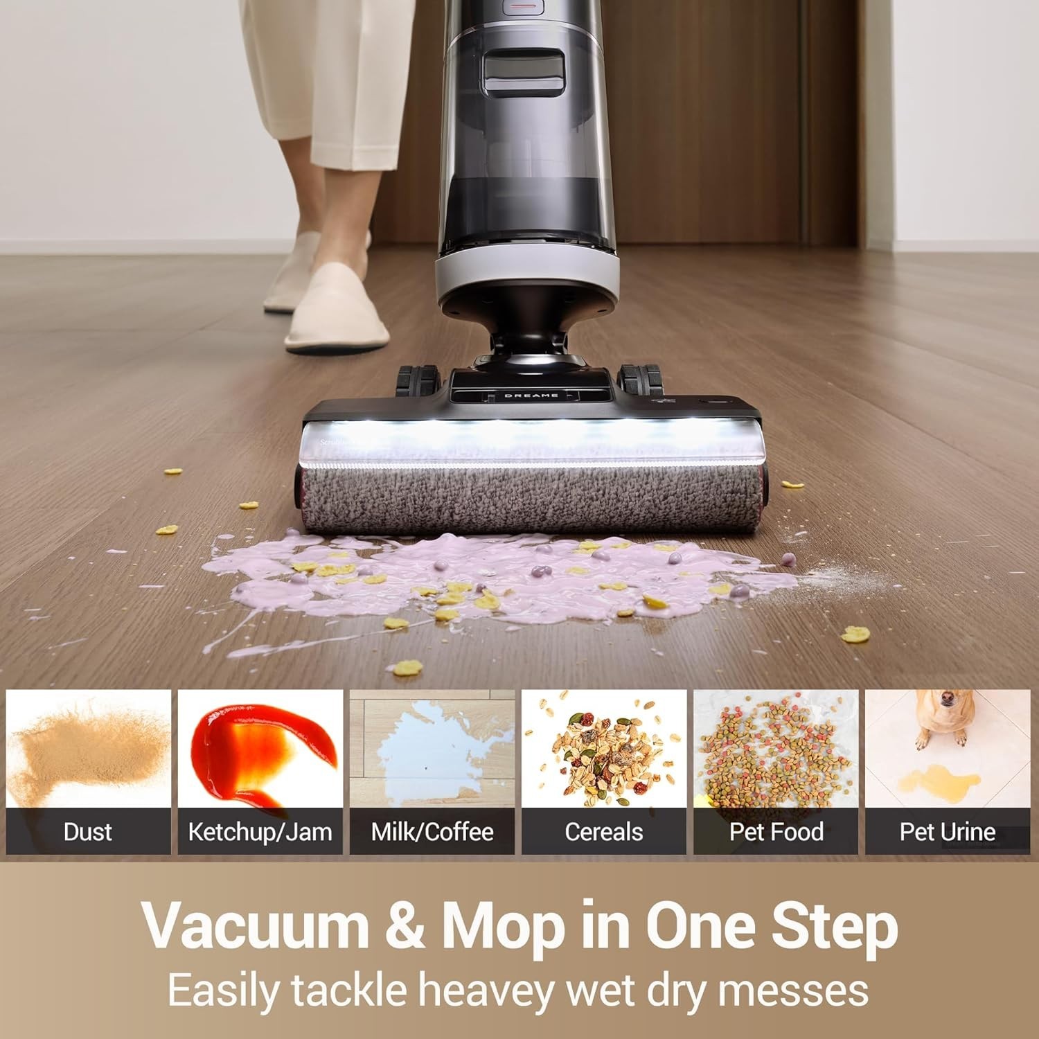 DREAME H14 Pro Wet Dry Vacuum Cleaner, 180° Lie-Flat Vacuum Mop, 18kPa Suction