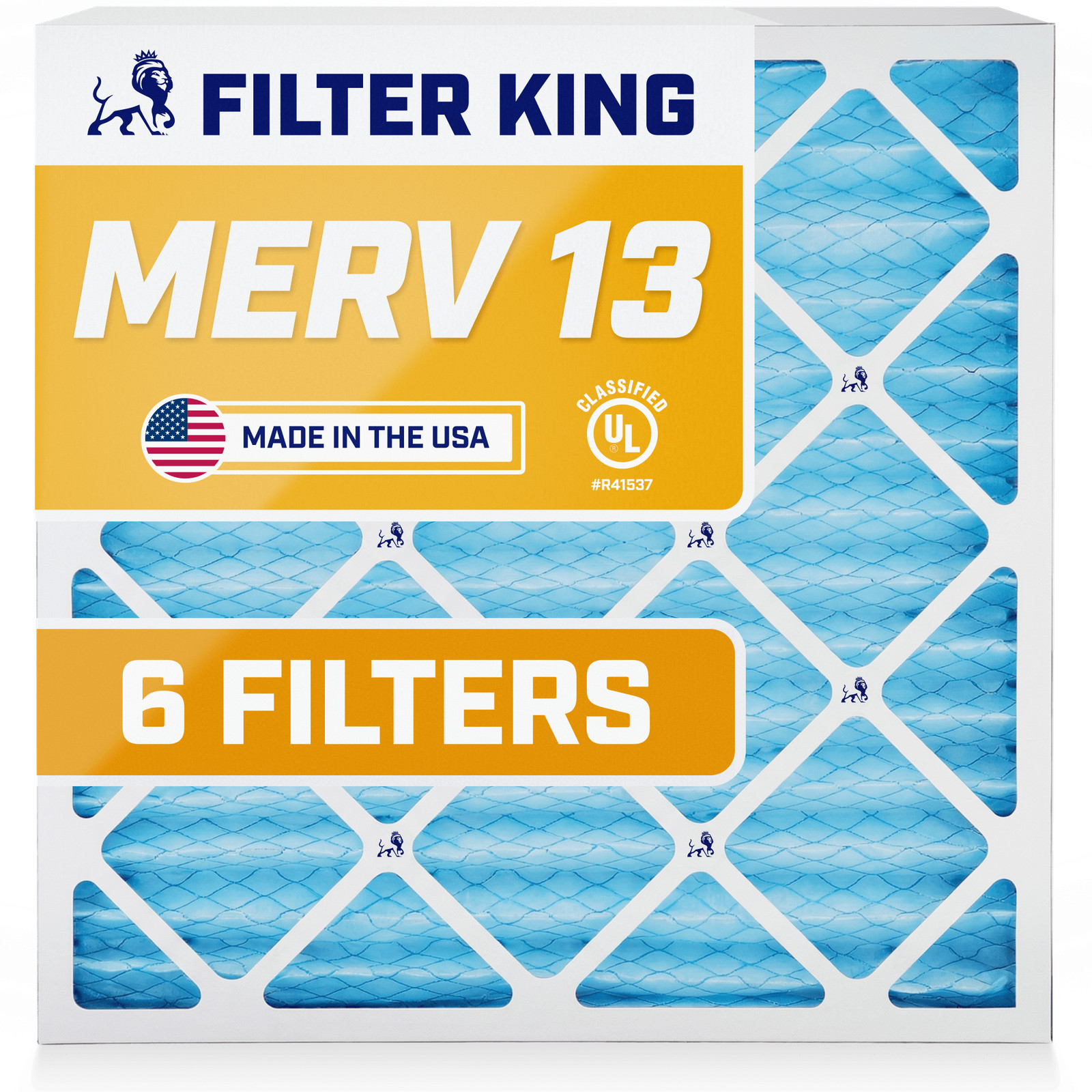 Filter King 12x26x1 Air Filter 6-PACK MERV 13 Actual Size 11.5 x 25.5 x .75″