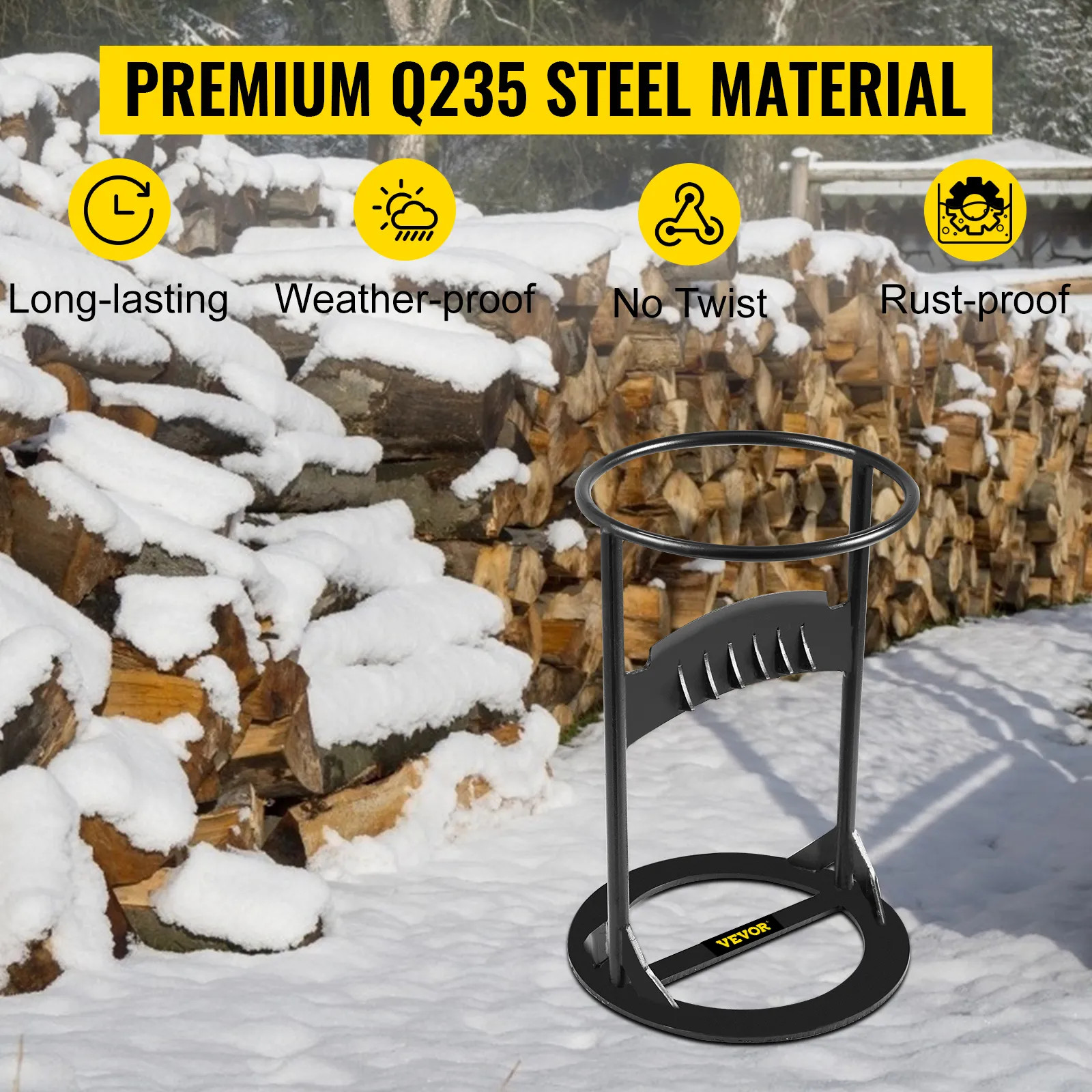 Log Splitter 13″ x 8.3″, Wood Splitter for 6″ 5 Lbs