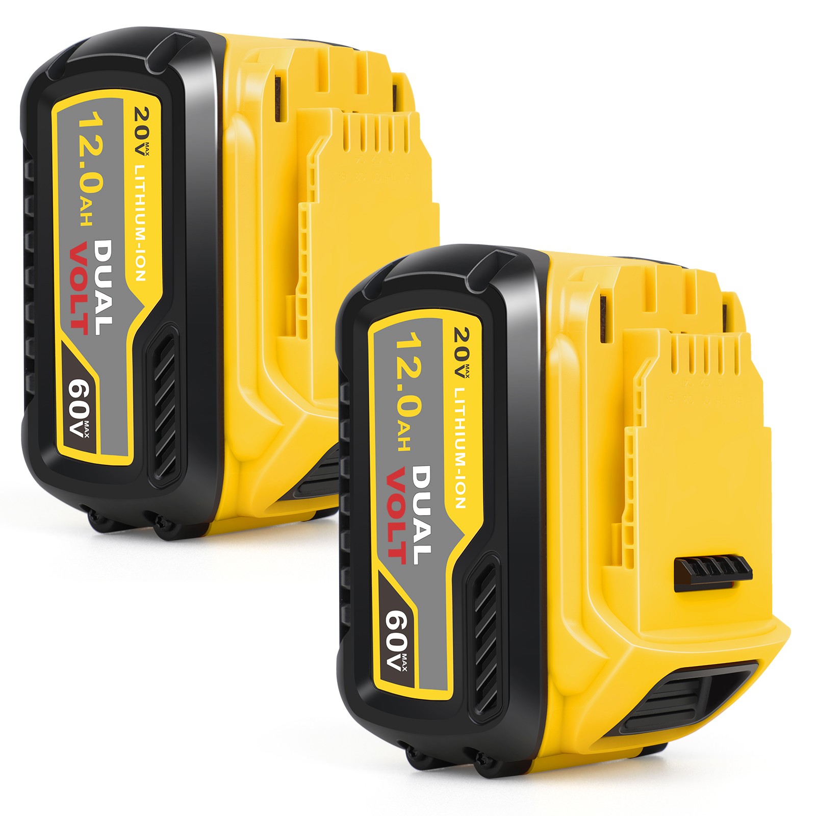 2X 12.0Ah Battery For DEWALT 20V 60V For DCB612 FLEXVOLT Li-Ion Battery DCB609-2