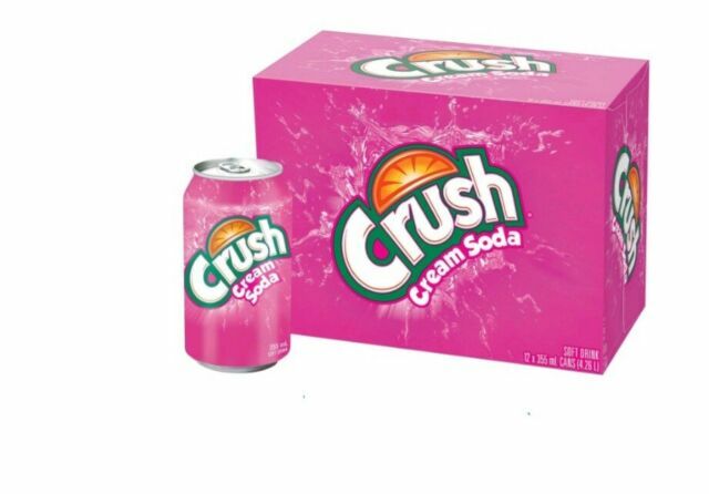 Crush Cream Soda Soft Drink, 355ml – 12 Count