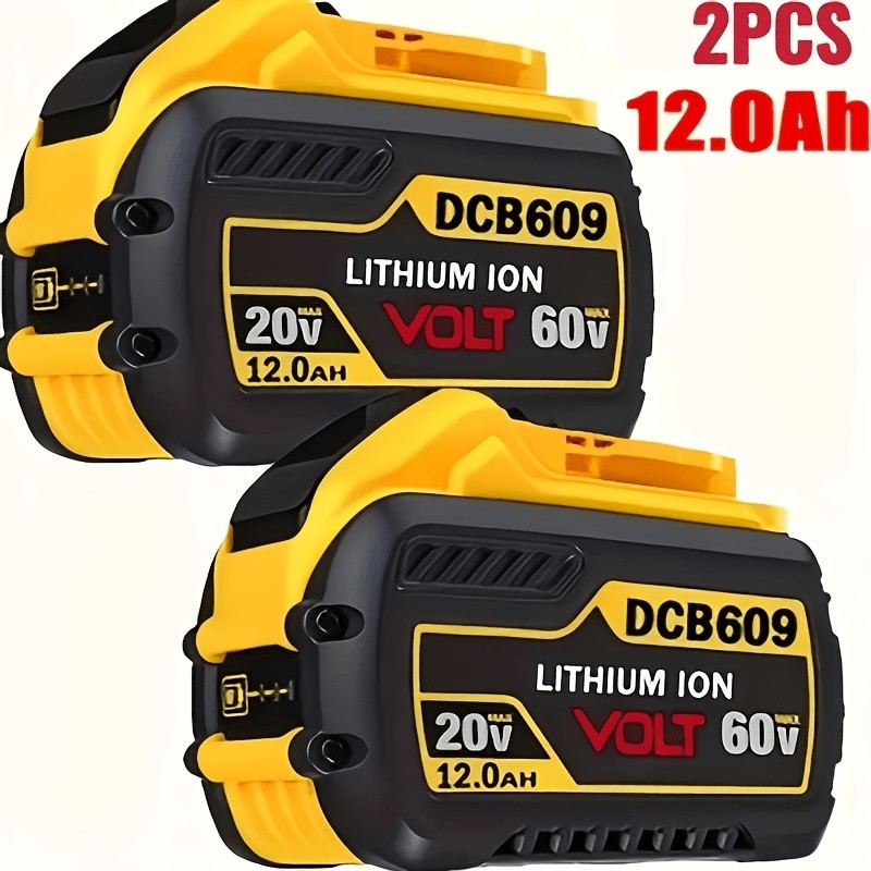 2PCS 20V/60V MAX FLEXVOLT Lithium Battery 12.0AH DCB609 For DEWALT DCB612 DCB205