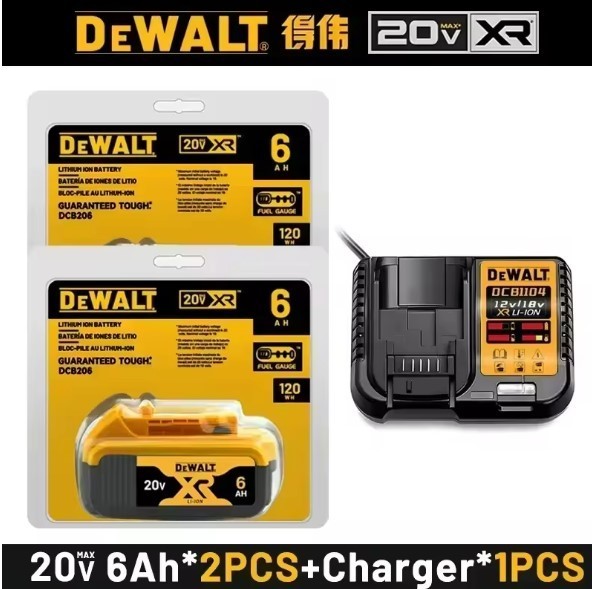 DEWALT Genuine 20V MAX FLEXVOLT 5Ah/6Ah Battery + Charger DCB606 DCB205 DCB206